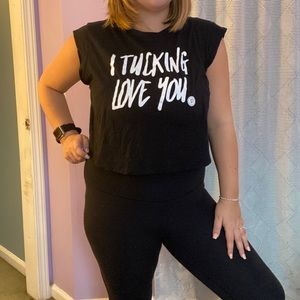 Pure Barre cropped tee